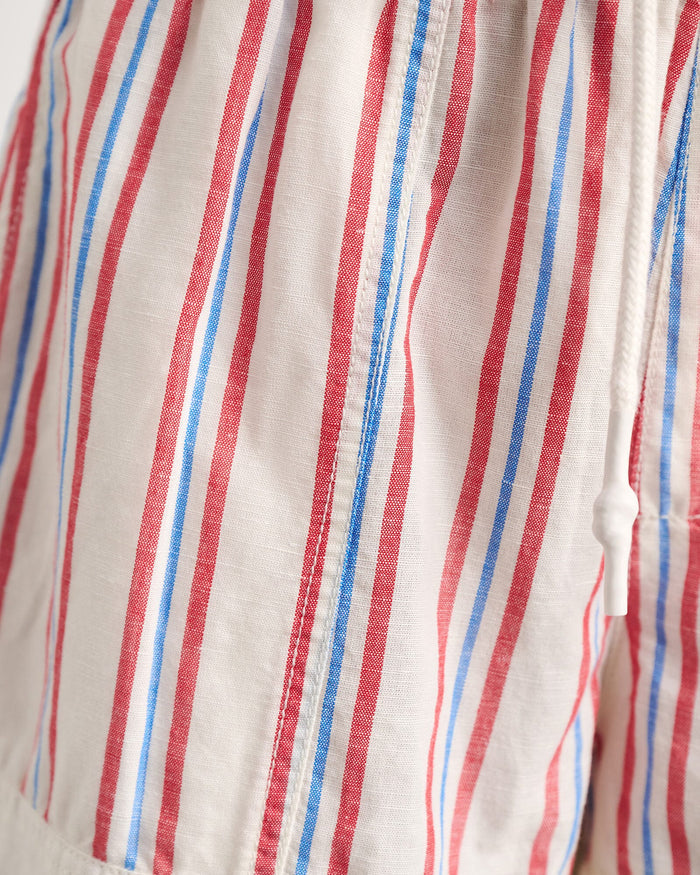 JAG gigi stripe pull on short ivorymulti