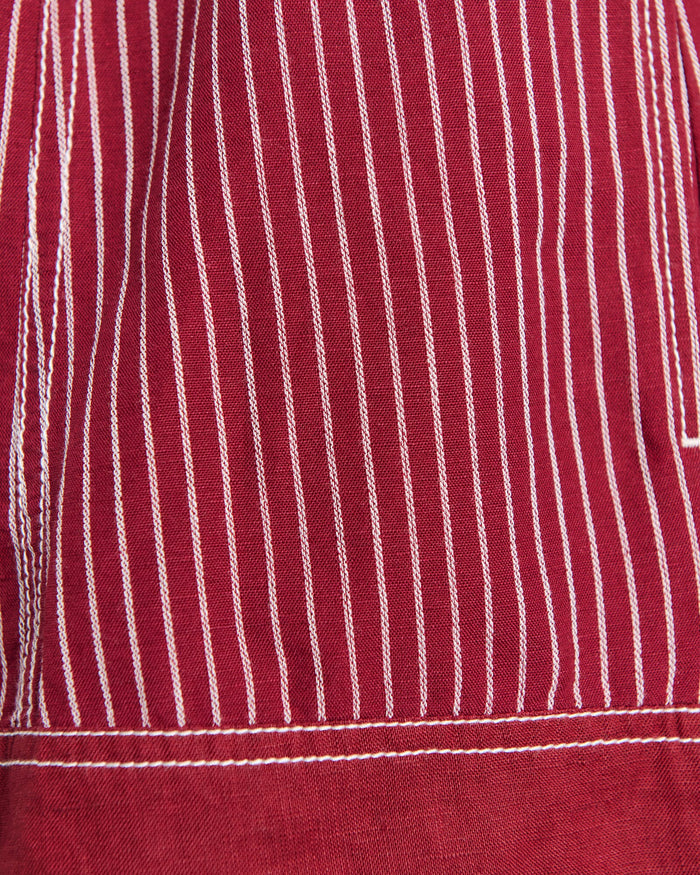 JAG gigi stripe pull on short ivoryburgundy