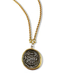 Gold and Silver Pendant on Gold Filled Chain