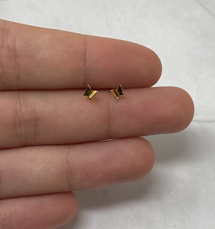 Gold Butterfly Studs