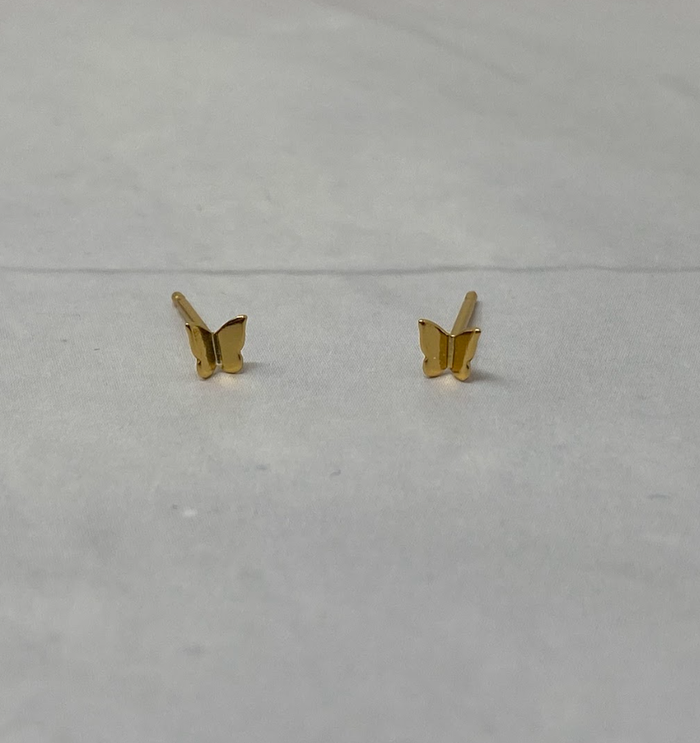 Gold Butterfly Studs