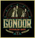 GONDOR - LOTR PREMIUM BEER - NEW POP TURBO TEE!