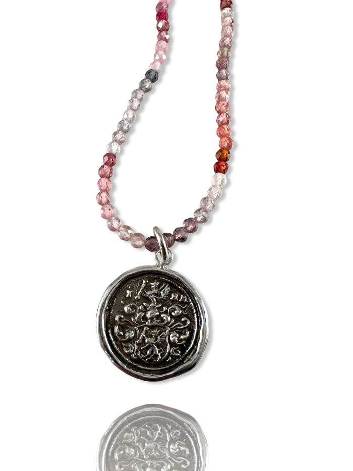 Gryphon Zircon Gemstone Charm Necklace