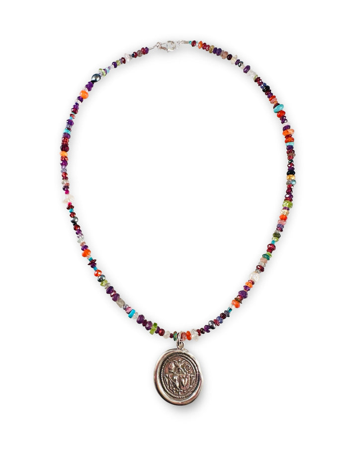 Guardian of the Divine Gemstone Necklace