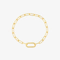 Harper Oval Charm Chain Bracelet
