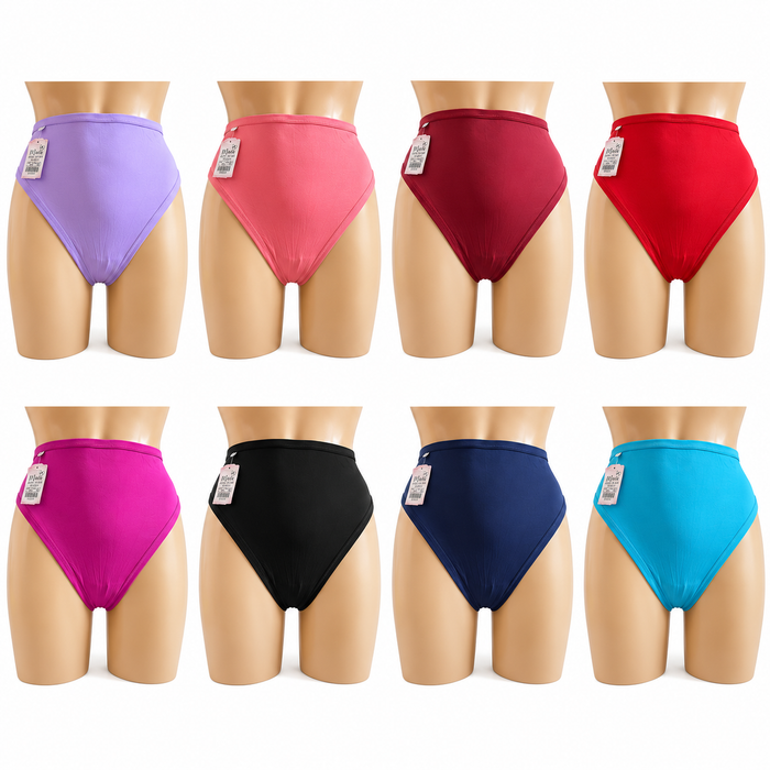 High-Waist Microfiber Panties – Multiple Colors