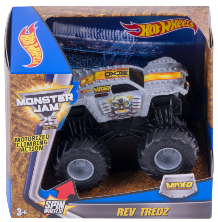 Hot Wheels Monster Jam Rev Tredz Max-D Vehicle, Silver