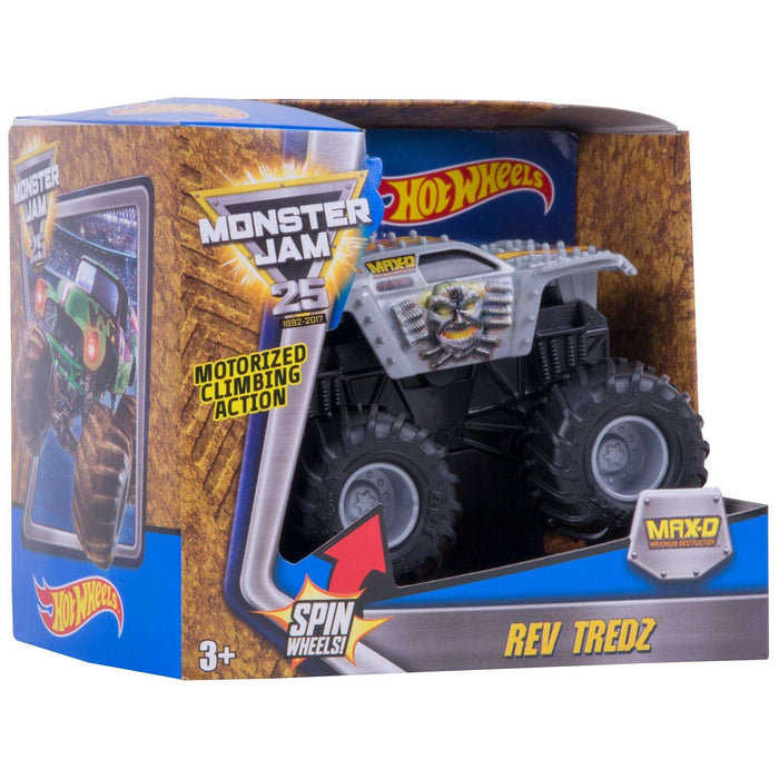 Hot Wheels Monster Jam Rev Tredz Max-D Vehicle, Silver