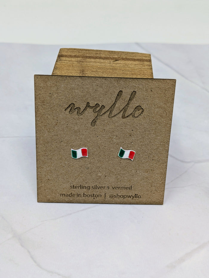 Italian Flag Studs