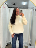 Ivory Cowl Neck Comfy Sweater - Posh West Boutique