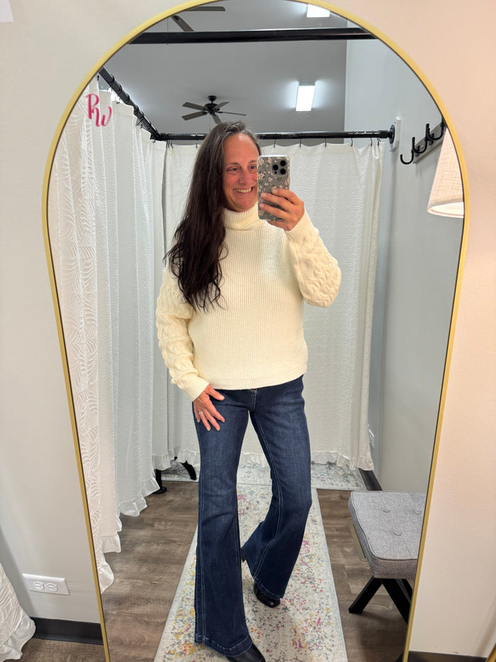 Ivory Cowl Neck Comfy Sweater - Posh West Boutique