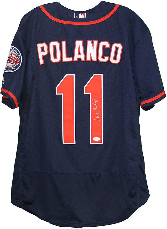 Jorge Polanco Minnesota Twins Signed Autographed Blue #11 Jersey JSA COA