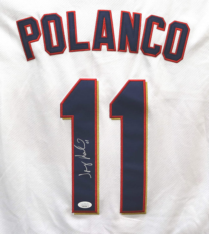 Jorge Polanco Minnesota Twins Signed Autographed White #11 Jersey JSA COA