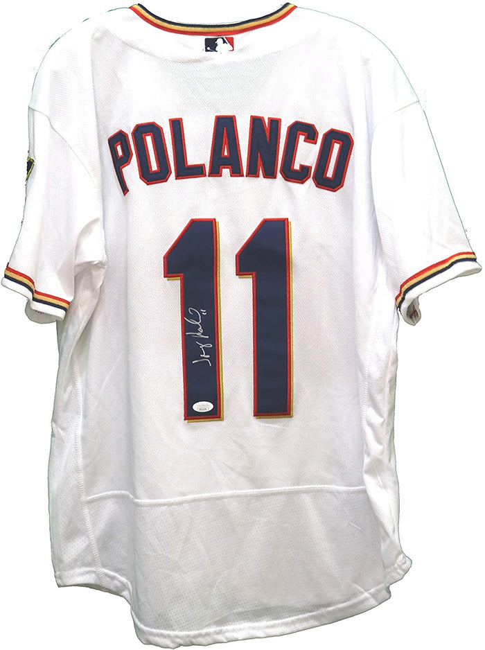 Jorge Polanco Minnesota Twins Signed Autographed White #11 Jersey JSA COA