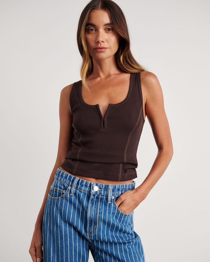 JAG kate bodice tank brownmulti