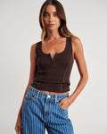 JAG kate bodice tank brownmulti
