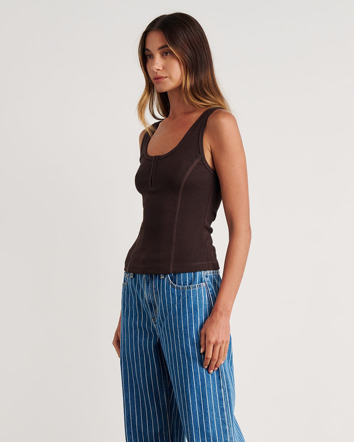 JAG kate bodice tank brownmulti