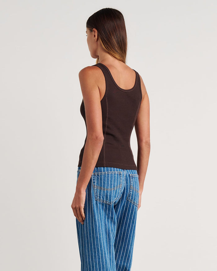 JAG kate bodice tank brownmulti