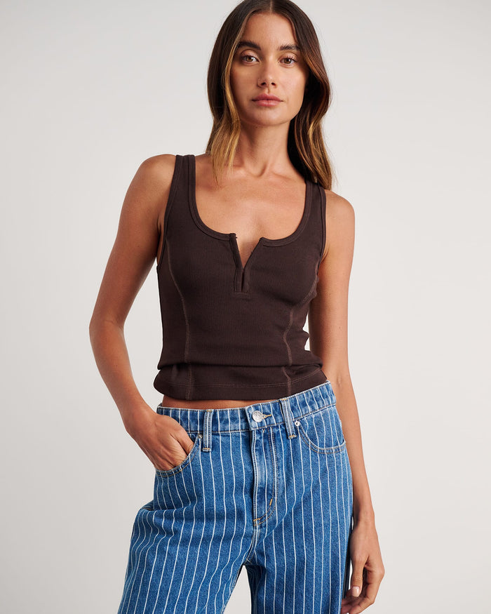 JAG kate bodice tank brownmulti