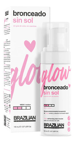 Kit De Autobronceante Brazilian Mousse Glow 150ml + Guante