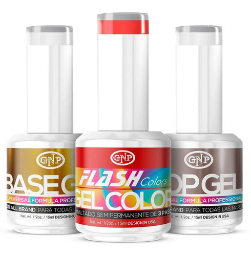 Kit Esmaltes Semipermanentes Gnp 15ml 21 Free + Base Y Top