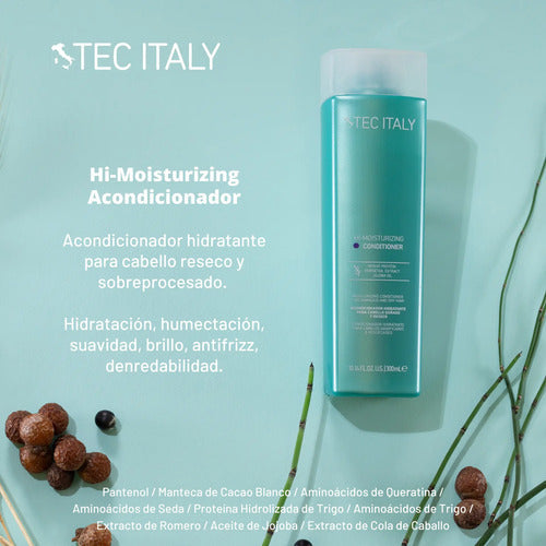 Kit Shampoo Tec Italy Moisturizing Acondicionador Y Mascara