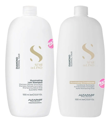 Kit Shampoo Y Acondicionador Alfaparf Semi Di Lino Diamond