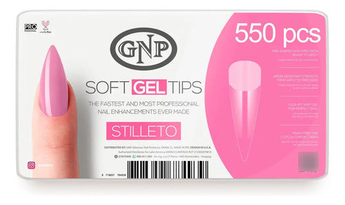 Kit Soft Gel Tips Gnp Con Pegamento, Bond Y Nail Prep