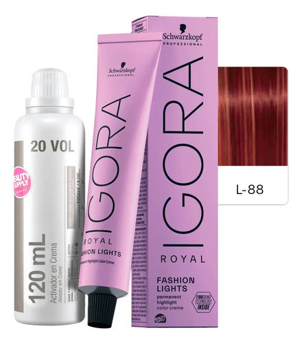 Kit Tinta Igora Fashion Lights Schwarzkopf Con Oxidante
