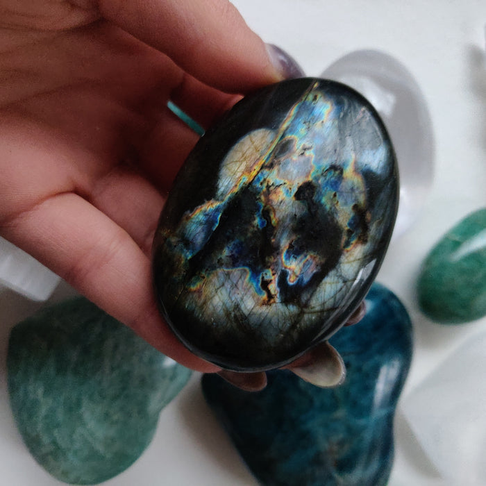 Labradorite Palm Stone (#47) - Simply Affinity