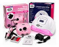 Lámpara Uv Para Uñas Gnp 180w + Torno Gnp 35000 Rpm C/pedal Blanco