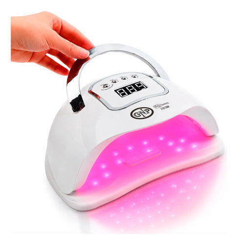 Lámpara Uv Para Uñas Gnp 280w Digital + Torno Gnp 25000 Rpm