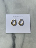 Large Oval Hollow Hoop Earrings