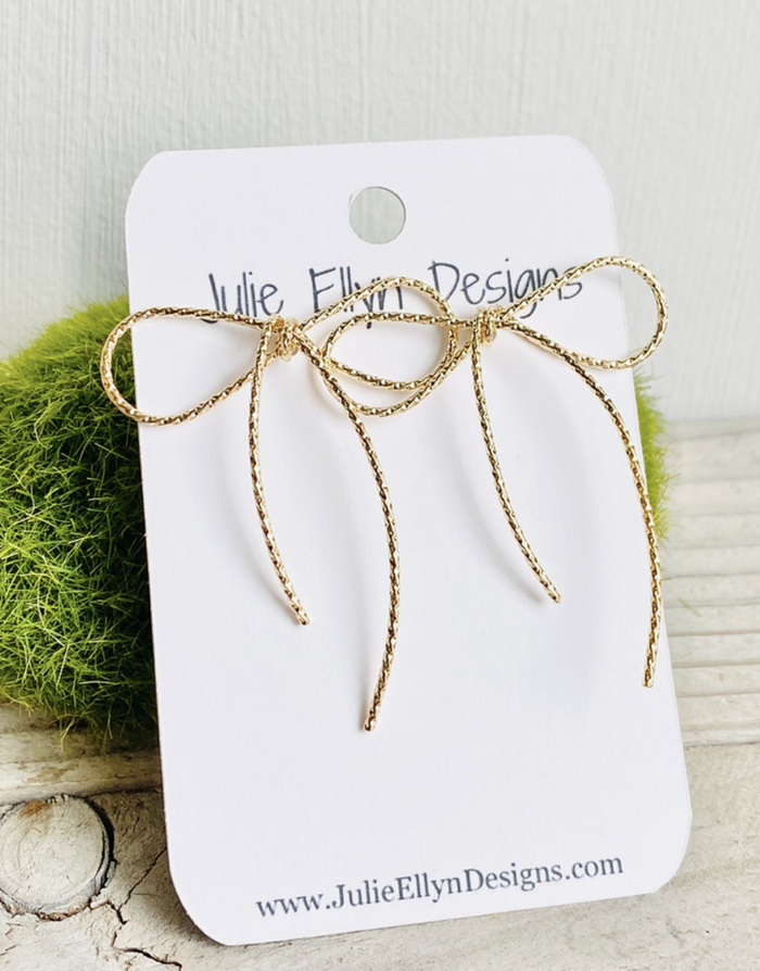 Large Twisted Bow Stud Earrings