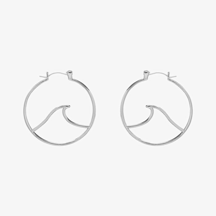 Large Wave Hoop Earrings
