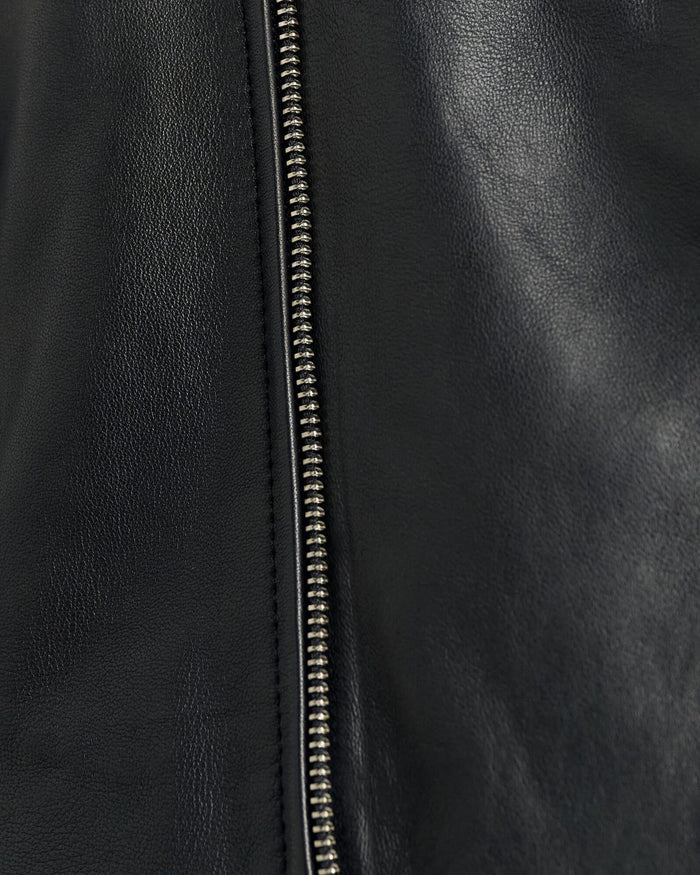 JAG leather biker jacket black