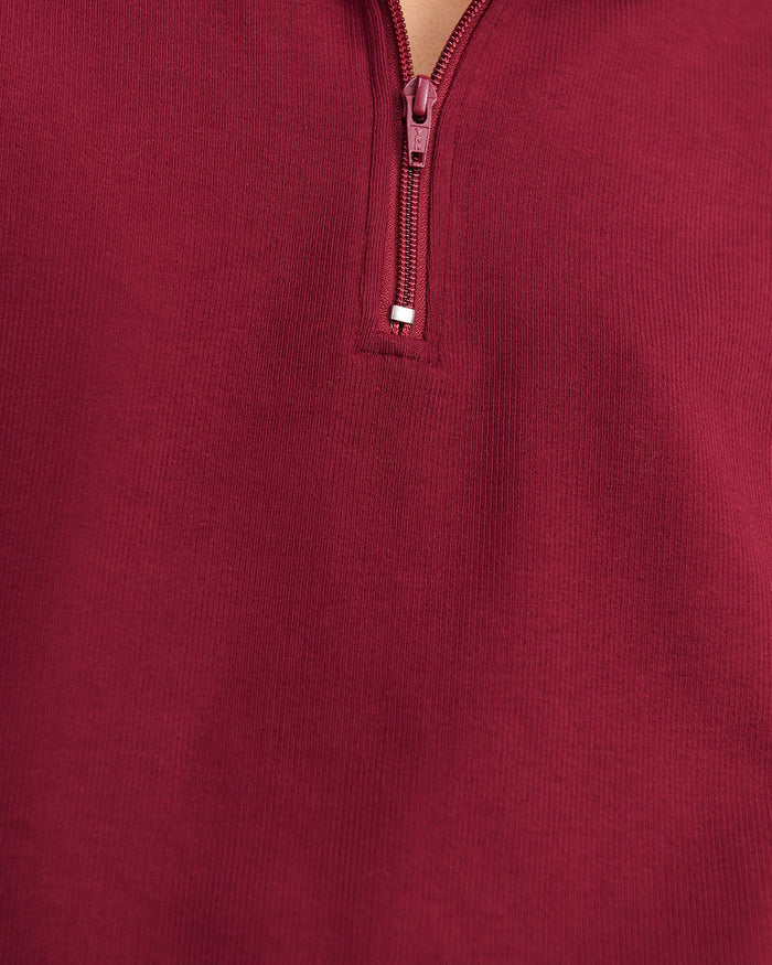 JAG leonie quarter zip maroon