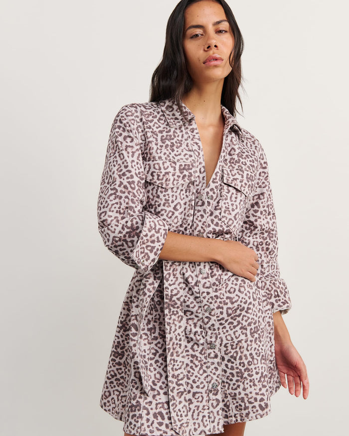 JAG leopard denim dress leopard