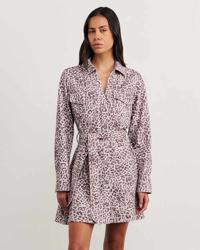 JAG leopard denim dress leopard