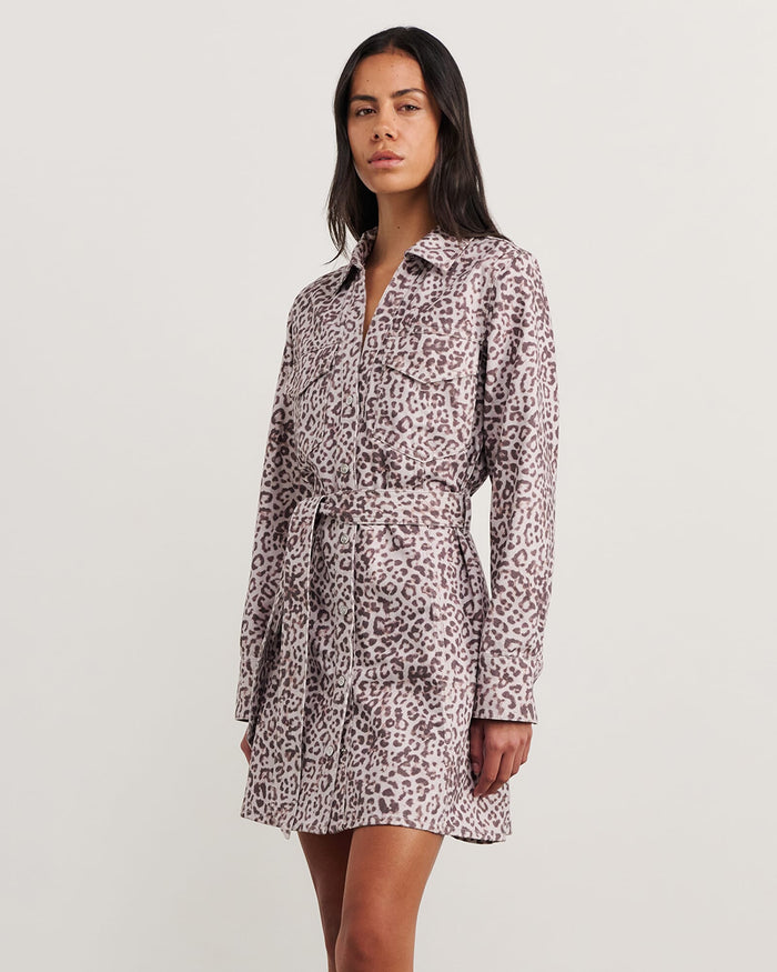 JAG leopard denim dress leopard
