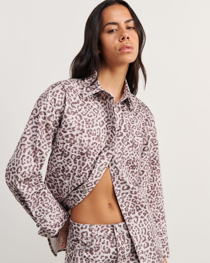 JAG leopard denim shirt leopard