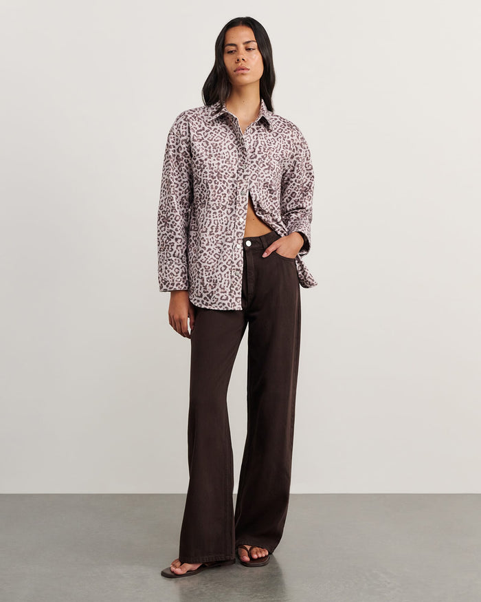 JAG leopard denim shirt leopard