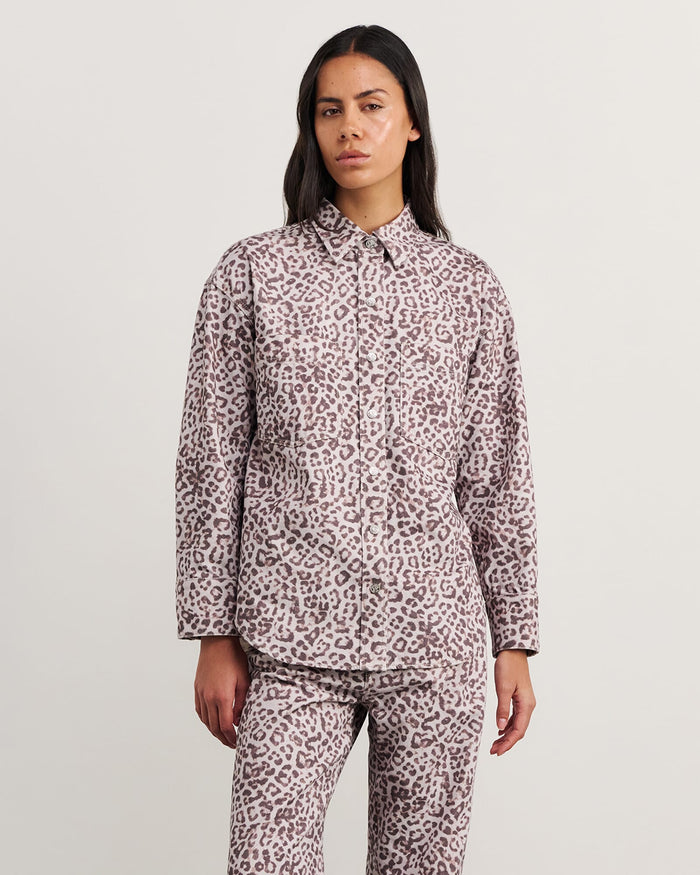 JAG leopard denim shirt leopard