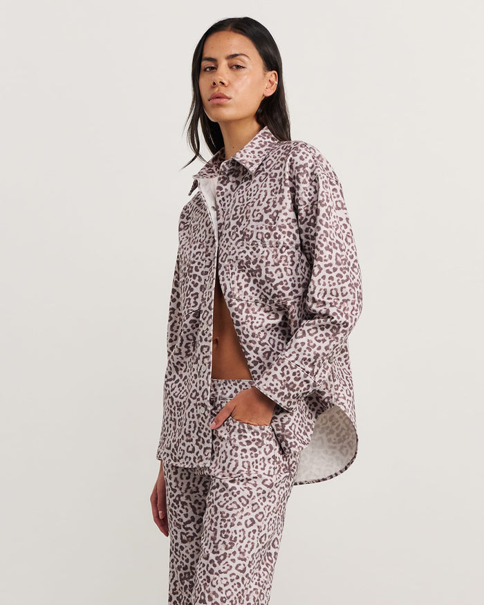 JAG leopard denim shirt leopard