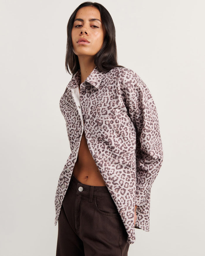 JAG leopard denim shirt leopard