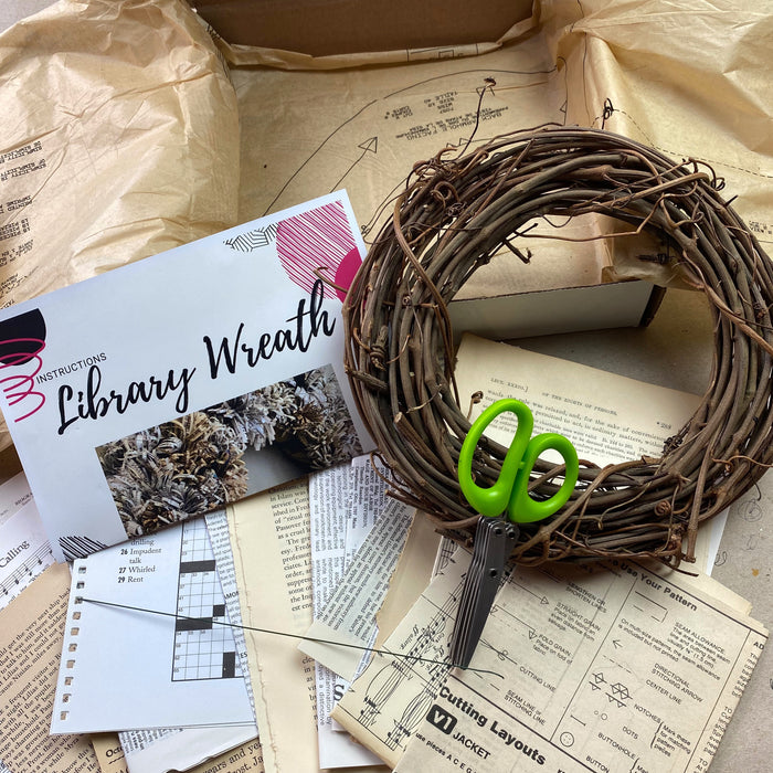 Library Wreath Art Kit