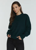 Lila Crew Sweater- Dark Teal by 7Diamonds