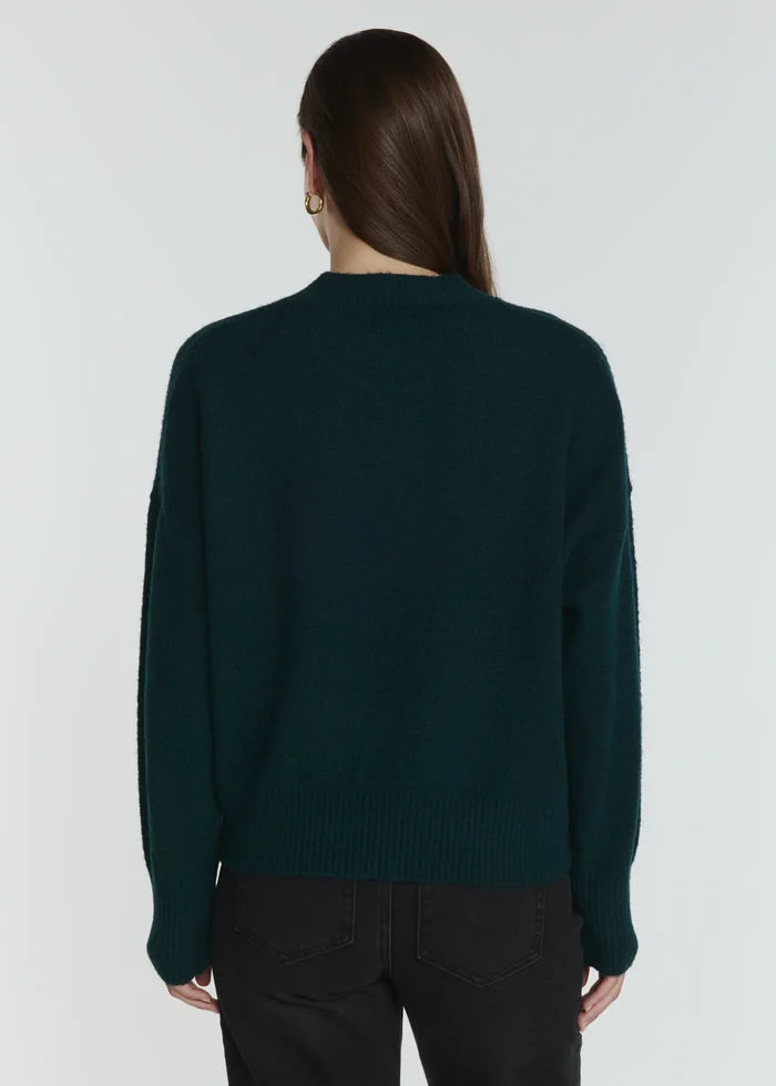 Lila Crew Sweater- Dark Teal by 7Diamonds