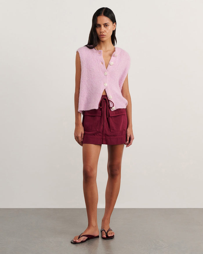 JAG lily button vest pinkfrost