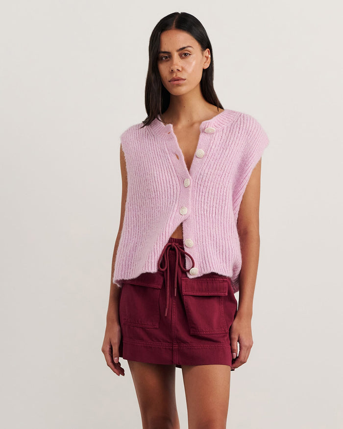 JAG lily button vest pinkfrost